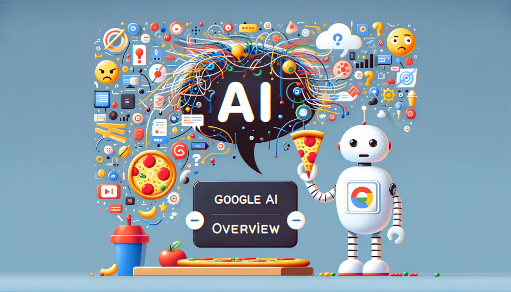 an illustration for the news: Google AI Overview Fail: From Great Promises to Glue on Pizza 