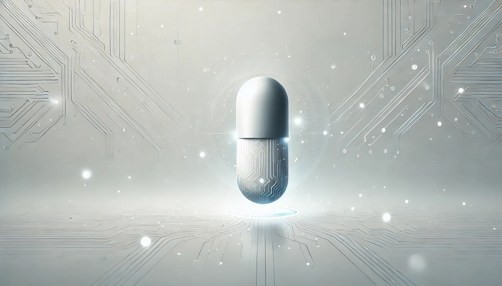 An illustration of the section discussing AI innovations in healtcare - in drug discovery