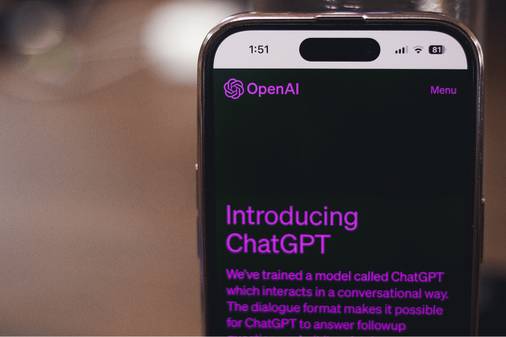 a mobile screen with chatgpt app