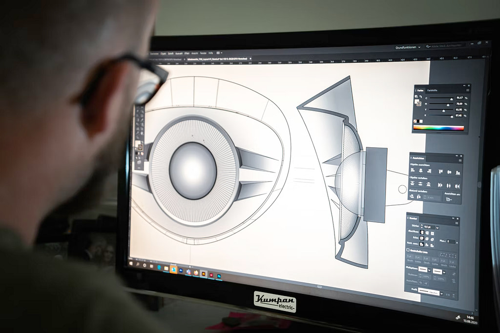 a computer screen presenting how digital twin applications could look like