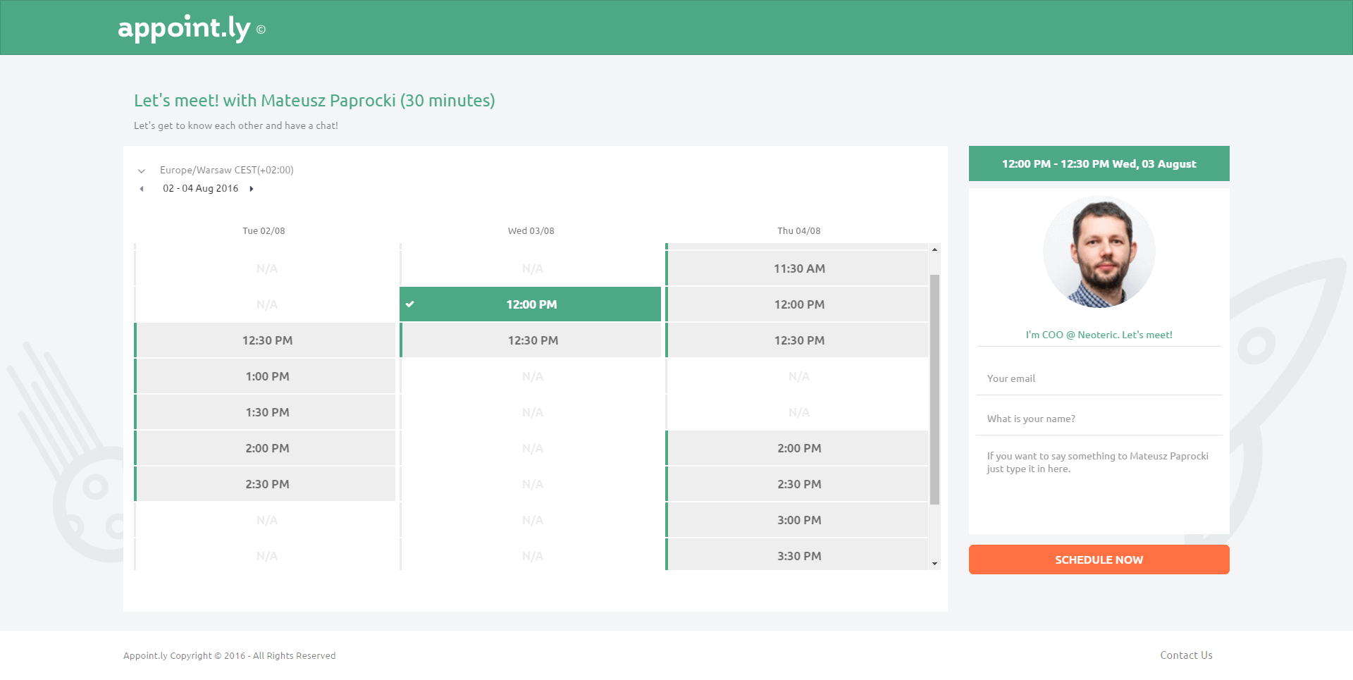 appointly can help you schedule interviews with your users