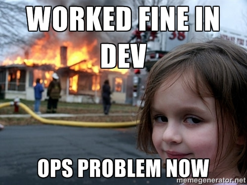 Worked fine in dev, ops problem now