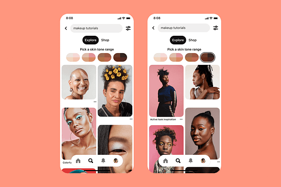 pinterest progressive web app (pwa) - app in the web browser (full screen)