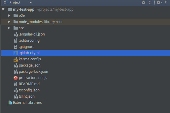 .gitlab-ci.yml file in the root directory