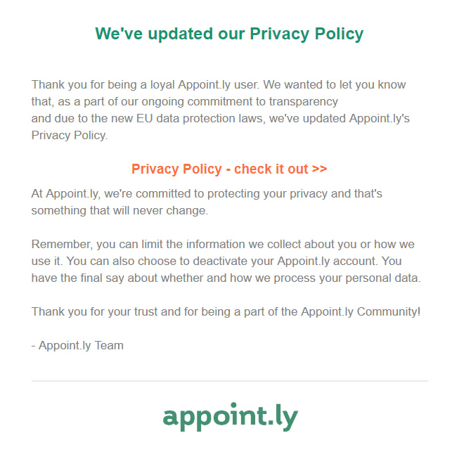 Appoint.ly Privacy Policy