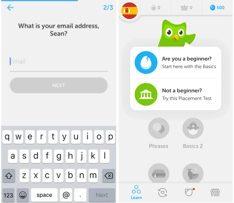 storytelling in Duolingo UX